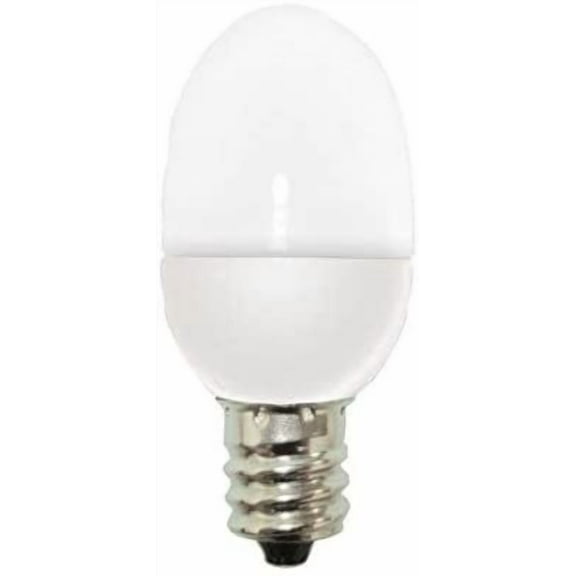 GE C7 LED Light Bulb, Night-Light Plug-In Units, Soft White Finish, 0.5-Watt, Candelabra Base, 2-Pack
