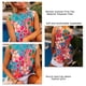 thumbnail image 5 of Camisa con ribete de volantes de verano para mujer, camiseta con estampado de manga casquillo a la moda, camiseta informal con cuello redondo para chica, Color de imagen XL, 5 of 6