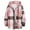 Pink, variant on Flannels for Men Trendy Button Up Plaid Hooded Jackets with Drawcord Long Sleeve Cpzy Casual Coat Outerwear (XL, Pink)