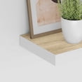 thumbnail image 4 of vidaXL 9.1" x 15.7" Oak and White Floating Shelves 2 Count, 4 of 7