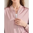 thumbnail image 5 of DARING DIVA Zip Up Coat Long Sleeve Outerwear  Lightweight Top S Dusty Pink, 5 of 6