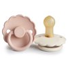 FRIGG Daisy Natural Rubber Pacifier 2-Pack, 0-6 months, Blush/Cream