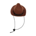 thumbnail image 4 of Sombrero de vaquero para mascotas, lindo y divertido sombrero de vaquero para perros, gatos, perros, fiestas, festivales, uso diario, marrón, 4 of 12