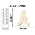 thumbnail image 2 of Unfinished Wood Praying Hands Shape - Religious Craft - up to 46" DIY 18" / 1", 2 of 4