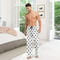 thumbnail image 5 of Top-kevin Men's Pajama Pants Super Soft Black and White Heart Sleep Lounge Pants Pjs Bottoms with Pockets, 5 of 6