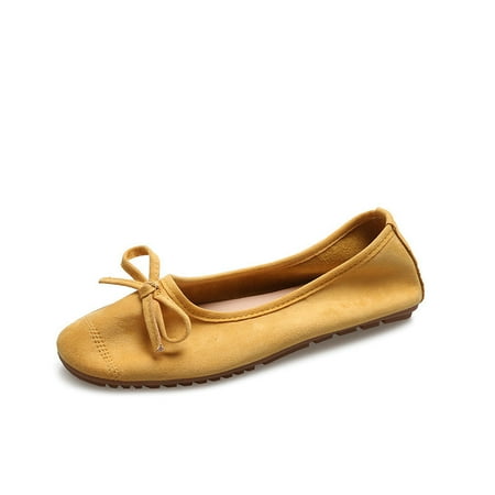 

Women s Bowknot Wide Flat Shoe