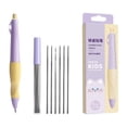 thumbnail image 2 of LKZQHMC 1 Pack Mechanical Pencils with Grip Trainer,Automatic 2.0mm 2B Lead,Push Button with Built-in Sharpener + 6 Extra Refill Leads - Ergonomic Writing Aid for Beginners,Yellow, 2 of 5