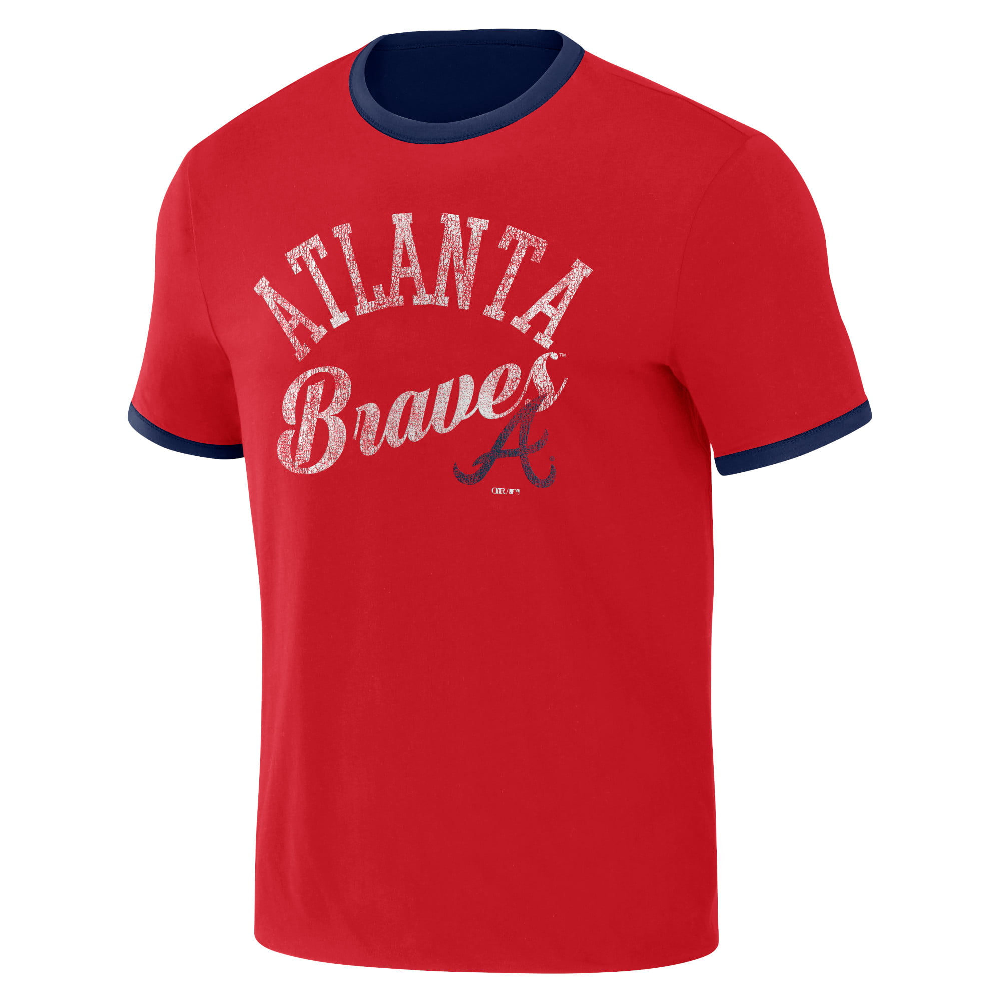 Men's Darius Rucker Collection by Fanatics Navy/Red Atlanta Braves Two-Way  Ringer Reversible T-Shirt 