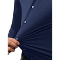 thumbnail image 3 of Youclos Men's Stretch Slim Fit Long Sleeve Shirt - Soft Long-Lasting Stretch Wear for Daily Commute and Business Casual, 3 of 6