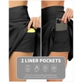 thumbnail image 4 of Women's Pleated Tennis Skirt Double Ruffle Golf Skirts for Women Skort with Pockets Tummy Control Athletic, 4 of 8
