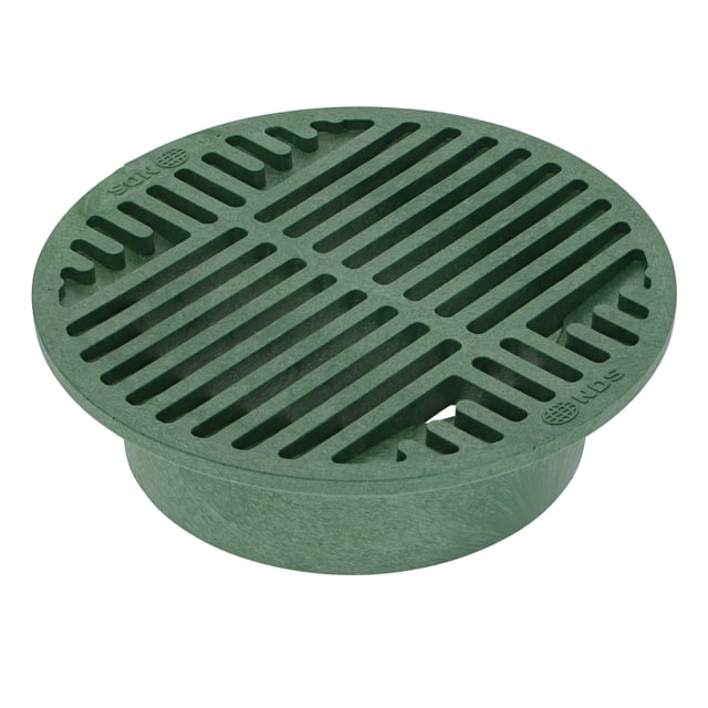 Rejilla de desagüe NDS 20 cm redonda de plástico verde