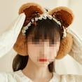 thumbnail image 3 of Weather Fluffy Earmuffs Winter Warm Headband Cute Slouchy Ear Warmers, 3 of 5