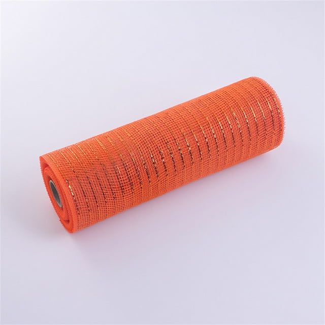 XmhyTop-A Cinta de malla decorativa para coronas, 10 yardas para envolver regalos, lazos de flores y manualidades, color naranja