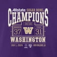 thumbnail image 5 of Men's Fanatics Branded Purple Washington Huskies College Football Playoff 2024 Sugar Bowl Champions Score T-Shirt, 5 of 5