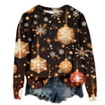thumbnail image 4 of Festive Christmas Sweater for Men and Women Unisex Holiday Pullover with Red and White Christmas Tree and Snowflake Design, 4 of 5
