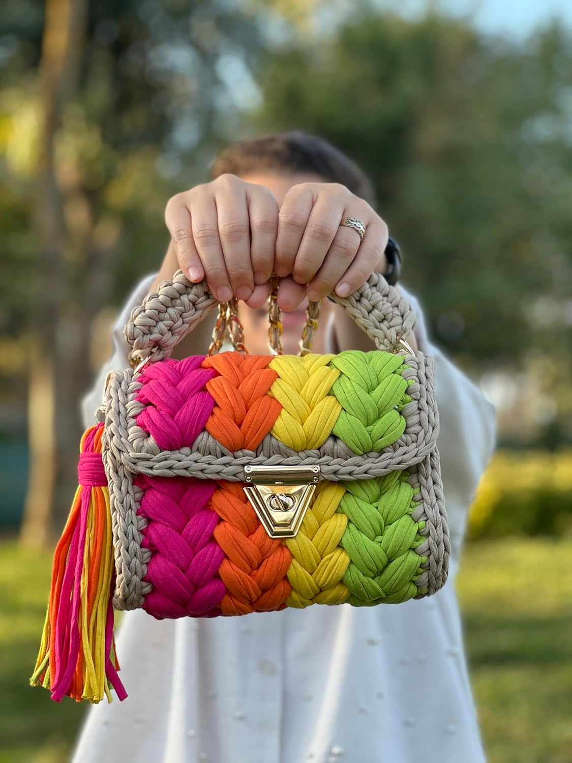 Evening Clutch Bag for Women, Handmade Crochet Wedding Party Purse, Small Flap Formal Crossbody Handbag Evening Clutch