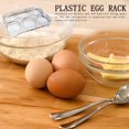 thumbnail image 2 of Qucyy Clear Plastic Egg Rack - idge Storage Container for 6 Eggs, 2 of 5