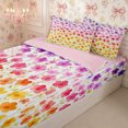 thumbnail image 2 of Manfei Gradient Blossom Zipper Twin Comforter Sets with Fitted Sheet and 2 Pillowcases,Spring Garden Zipper Bedding Set,Reversible, 2 of 7