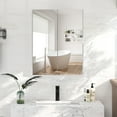 thumbnail image 2 of Giantex Bathroom Mirror Cabinet, 2-Tier Wall Mounted Medicine Cabinet w/ Double Mirrored Doors, Ideal for Living Room, Cloakroom (White), 2 of 8