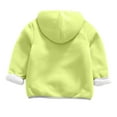 thumbnail image 4 of Lovskoo 2-7Y Boys and Girls Polar Fleece Jacket Trendy Solid Color Cute Plush Thick Keep Warm Zipper Hoodie Outerwear Winter Coat Green, 4 of 4