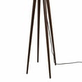 thumbnail image 4 of Quattro Floor Lamp - Dark Walnut Wood Finish & Weathered Brass, 4 of 11