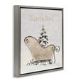thumbnail image 3 of Stupell Industries Sleigh Ride Winter Scene Holiday Painting Gray Floater Framed Canvas Art Print Wall Art, 18 x 18, 3 of 9