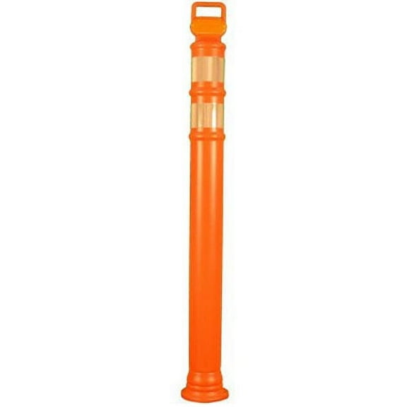 Cortina Safety 49" Orange Ez Grab Delineator Post W/2ea 3" Hi Reflective (Base Sold Separately)