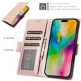 thumbnail image 6 of Allytechgroup Wallet Case for iPhone 11 Pro, RFID Blocking PU Leather Flip Stand Phone Shell with Card Holder Wrist Strap Shokcproof Protective Bumper for iPhone 11 Pro, Rosegold, 6 of 7