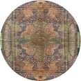 thumbnail image 1 of Ahgly Company Indoor Round Traditional Chestnut Brown Medallion Area Rugs, 4' Round, 1 of 6