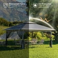thumbnail image 3 of 13' x 13' Pop up Canopy Tent with Netting Sidewalls, Outdoor Gazebo Tent Gazebo Shade Shelter for Backyard, Garden, Deck, Lawn, 3 of 8