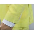 thumbnail image 4 of Men Premium 100% Linen Cocktail Suit by INSERCH Breathable and cool SU880 Yellow, 4 of 5