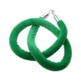 thumbnail image 2 of 1.5m Velvet Rope Crowd Control Stanchion Post Queue Barrier Velvet Rope Line Barrier Green, 2 of 9