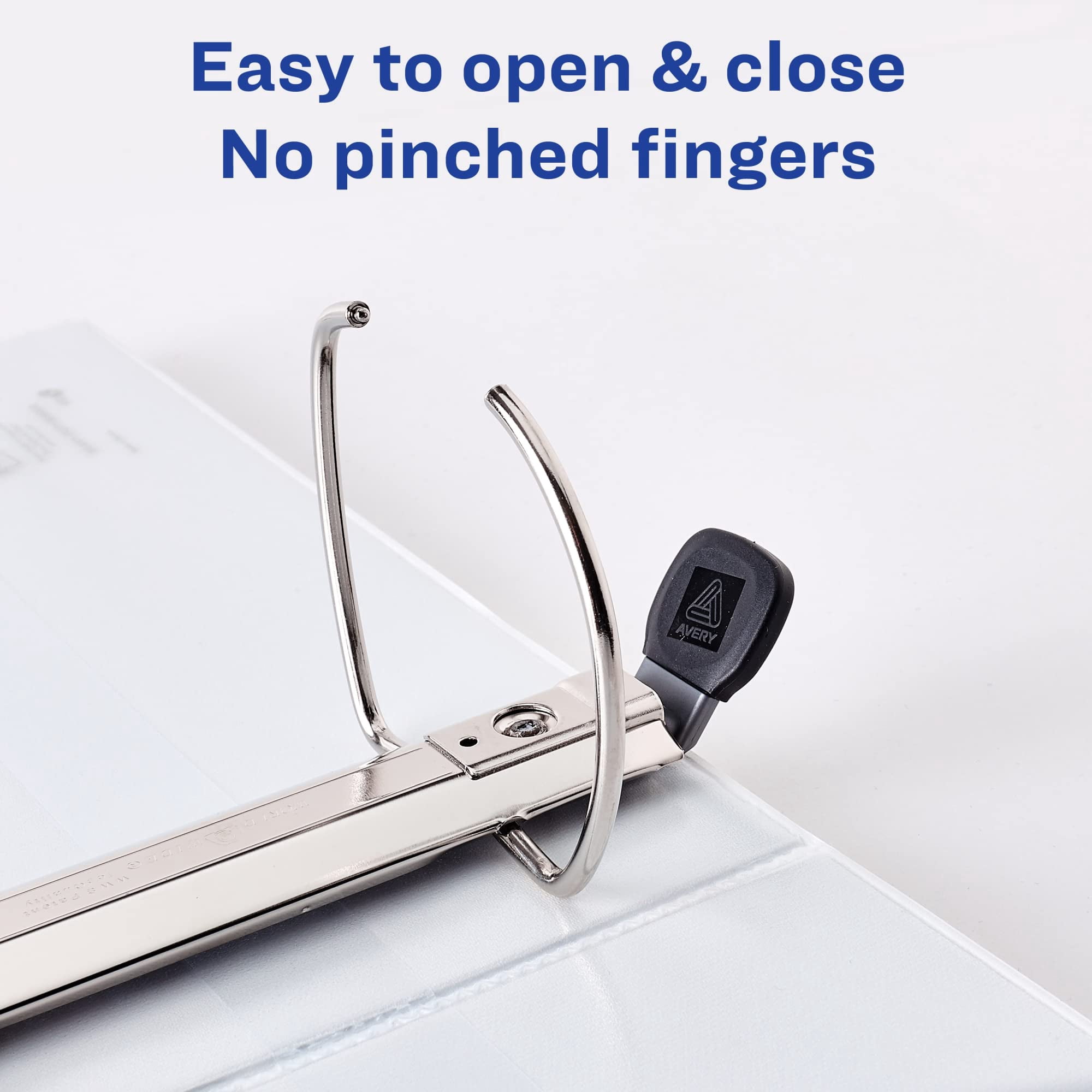 Avery® Heavy-Duty View 3 Ring Binder, 5" One Touch EZD® Rings, White, Pack Of 2 Binders