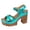 Blue, variant on Sandals Women Women's Fashionable And Casual Spring And Summer Outer Wear Buckle Thick Heel Multi-Color Sandals Gold 36