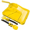 thumbnail image 1 of Platos para niños pequeños - Juego de utensilios para comer para niños pequeños con cuchara, tenedor y pajita extraíble - tema de construcción Utensilios para niños pequeños - Juego de alimentación de, 1 of 5