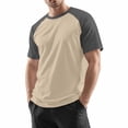 thumbnail image 3 of Godokuleh Men's Raglan Baseball T Shirts Cotton Crew Neck Short Sleeve T-Shirts Casual Soft Vintage Workout Athletic Tee Shirt Gray M, 3 of 6