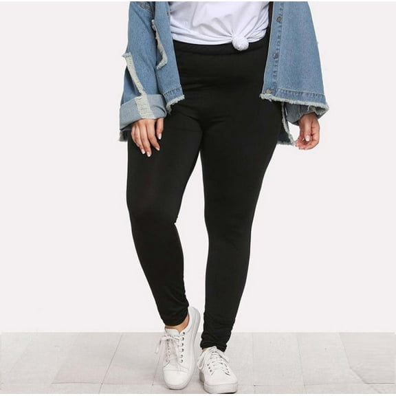 Aloohaidyvio Womens Plus Size Leggings Workout Running Tummy Control High Waist Yoga Pants with Pockets,US Size 2XL-5XL