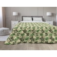thumbnail image 1 of Philodendron Down Alternative Comforter, Pattern of Exotic Parrot on Floral and Leafy Branch, Microfiber Quilt for All Season, 5 Sizes, Pastel Green Multicolor, by Ambesonne, 1 of 3