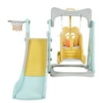 Baby Toddler Swing Set With Slide Safety Swing Basketball Stand