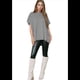 thumbnail image 2 of Suéter Holgado de Corta con Hombros Caídos para Mujer, Gris , Talla L, 2 of 9