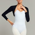 thumbnail image 2 of UJNDER Elegant Ballet Dance Wrap Top for Women Long Sleeve Shawl Cover Up Ideal for Practice and Black, 2 of 5