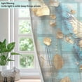 thumbnail image 4 of Butterfly Leaves Gold Blackout Curtains Thermal Insulation 63 inch Grommet for Bedroom Living Room Bathroom Kitchen Windows 2 Pack, 4 of 6