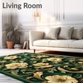 thumbnail image 2 of ODIKA 8'x10' Machine Washable Non-Slip Area Rug, Flower Relief High Traffic Rug, Green, 88814, 2 of 7