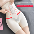 thumbnail image 3 of Pantalones abdominales para mujer, con cinturón, moldeador de cadera, ropa interior fina de verano, cintura alta, sin costuras, transpirable, talla grande, pantalones de seguridad posparto, 3 of 5