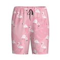 thumbnail image 4 of Wukai Pink Flamingos and Flowers Men’s Short Pajama Pants With Pockets Soft Sleep Pj Shorts for Men-4X-Large, 4 of 6