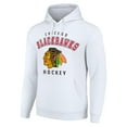 thumbnail image 2 of Men's Starter White Chicago Blackhawks  Logo Pullover Hoodie, 2 of 3