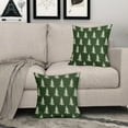 thumbnail image 3 of Christmas Pillow Covers 16x16 Set of 2 Dark Green Xmas Tree Rustic Style Winter Print Decorative Outdoor Pillowcases Farmhouse Vintage Holiday Decorations Throw Cushion Case Decor for Couch Sofa Bed, 3 of 6