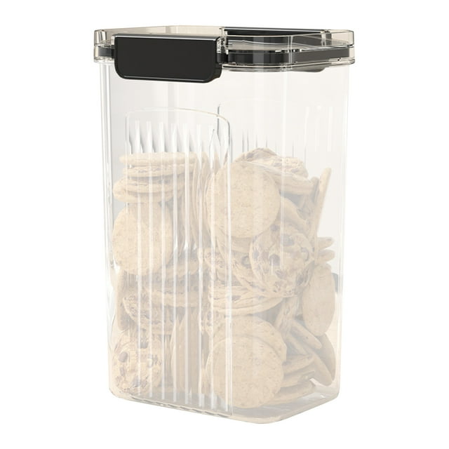 Bigersell Food Container for Kitchen Pantry Organizer and Storage Dry Food Canisters for Flour and Sugar Cereal Containers Storage Easy Open Canister E One Size