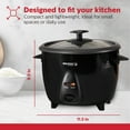 thumbnail image 2 of Holstein Housewares 16-Cup (Cooked) 8-Cup (Uncooked)  Electric Rice Cooker, Black - Nonstick Interior, 2 of 10