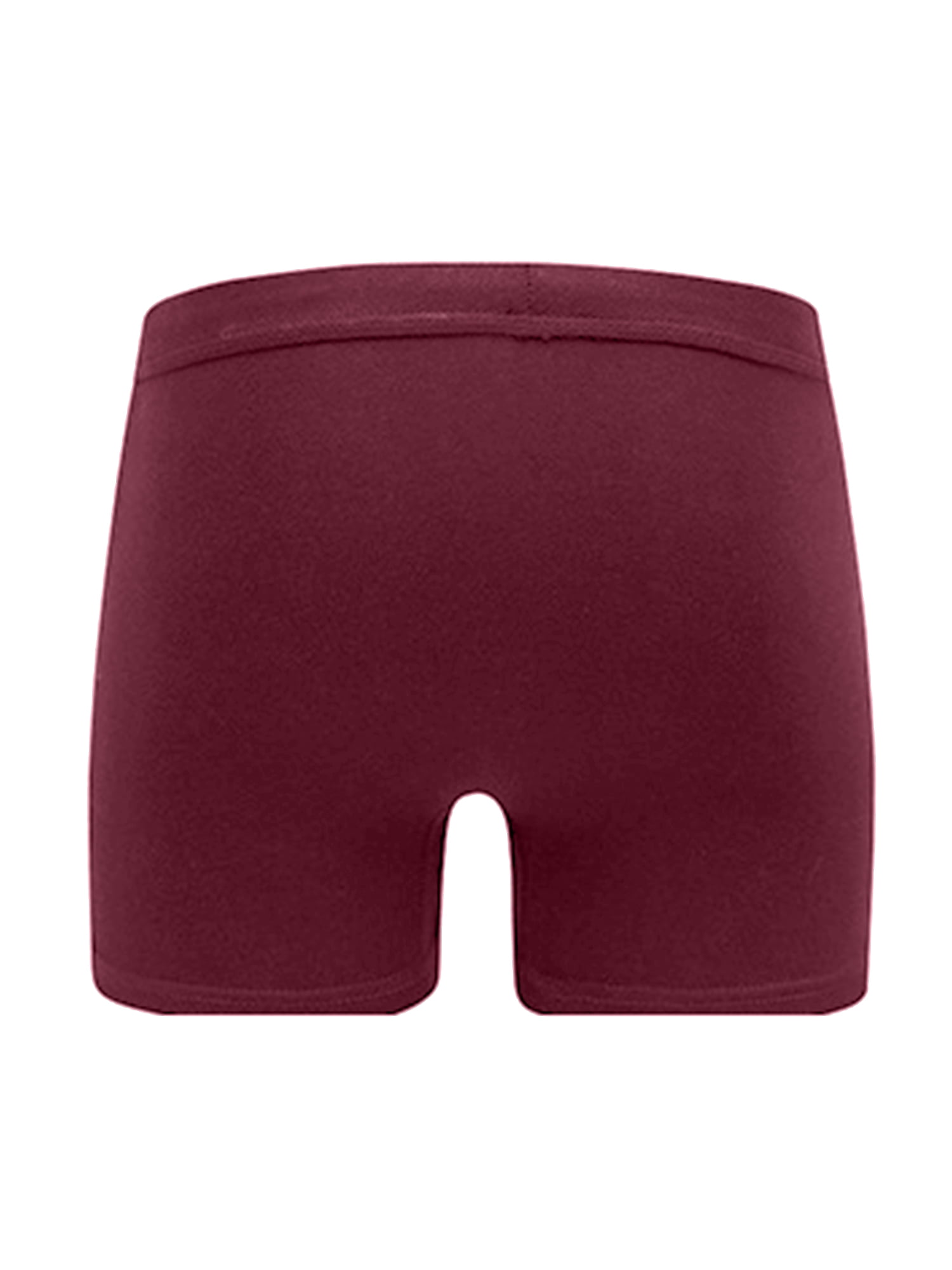 DARING DIVA Men's Big Tall Stretch Waistband Mid-Waisted Underwear 4XL Burgundy